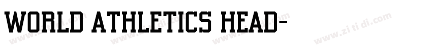world athletics head字体转换